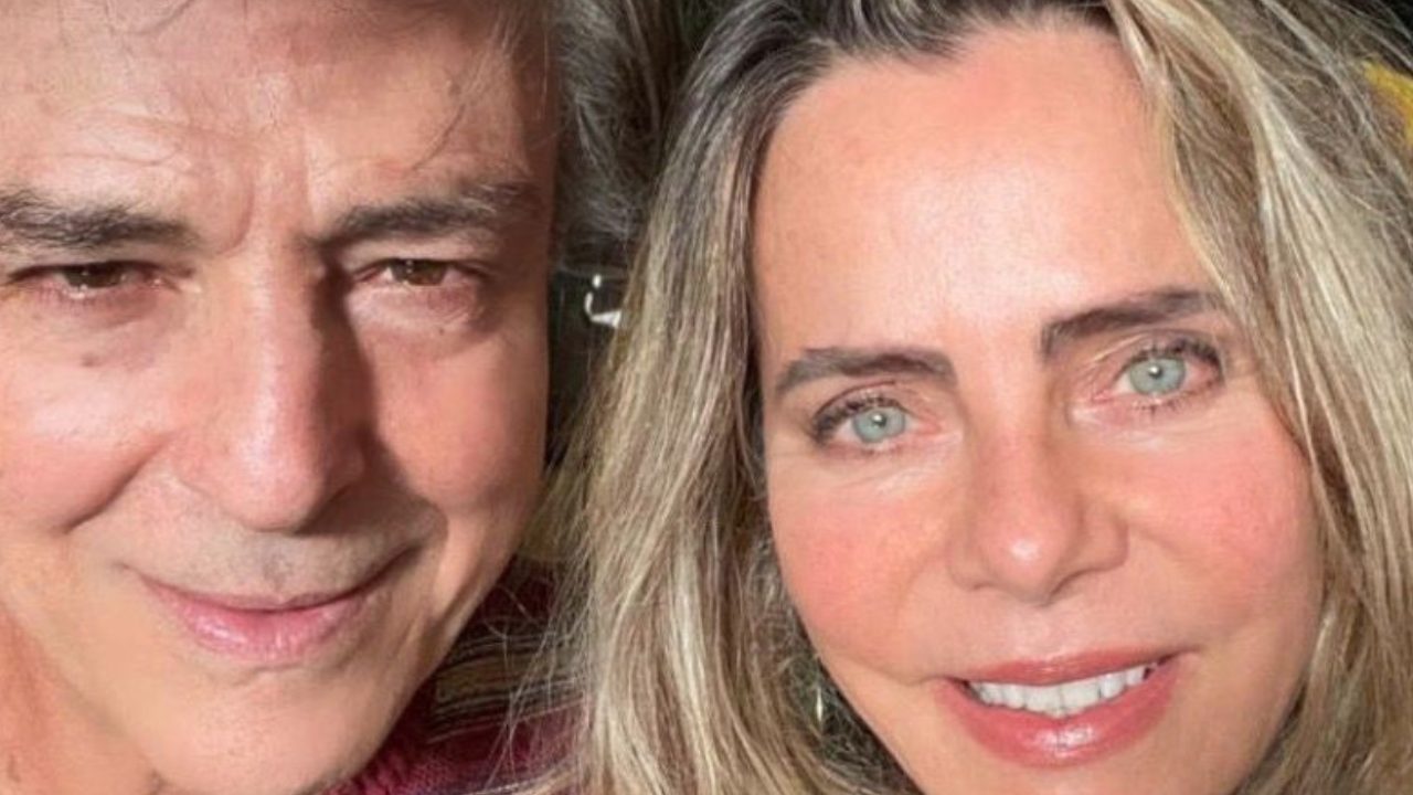 Bruna Lombardi com o marido, Carlos Alberto Riccelli