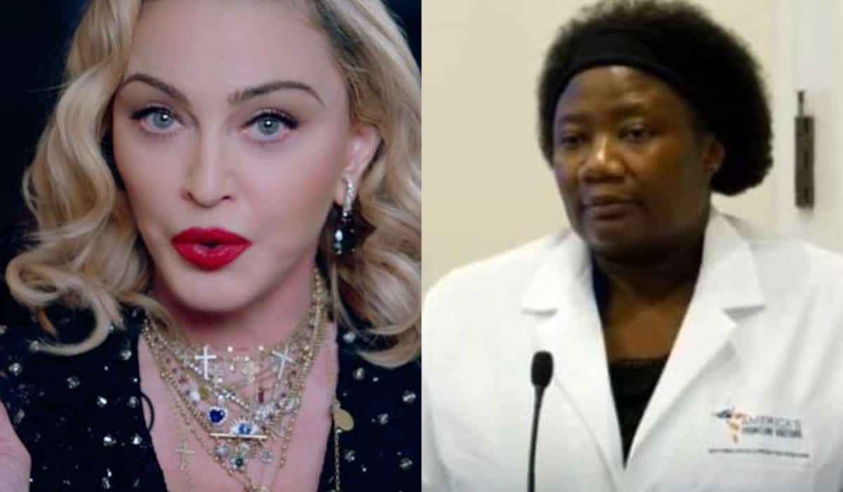 Madonna e médica que defende uso de cloroquina contro o Covid-19 (Reprodução)