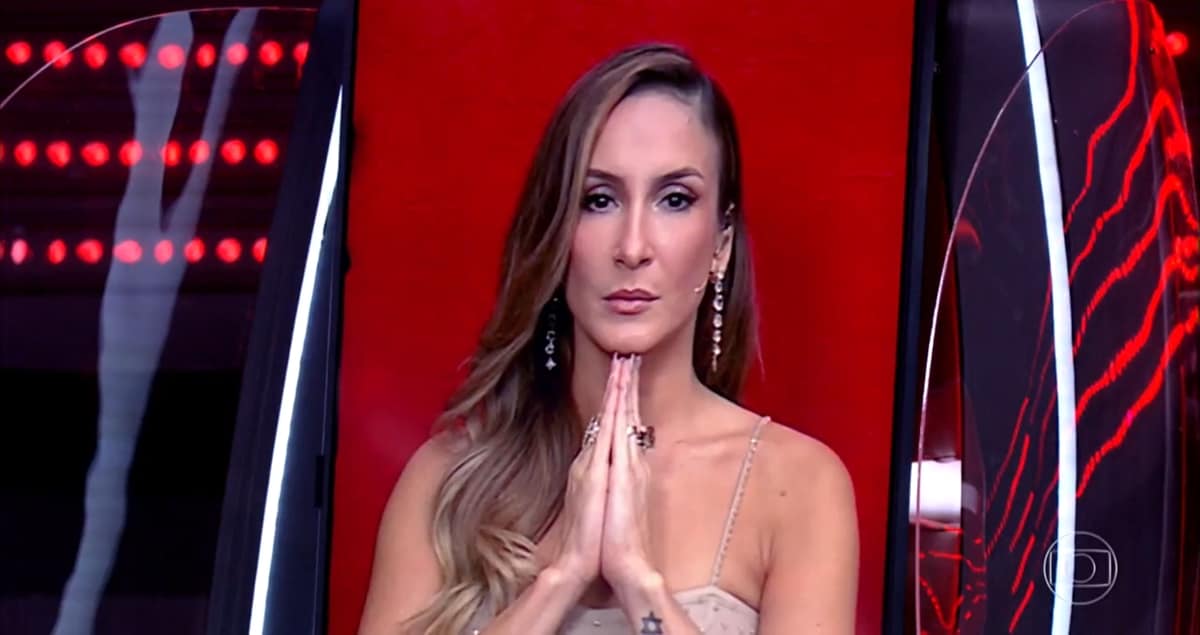 Claudia Leitte durante participação na final do The Voice+; marido da cantora está com covid-19 (Foto: Reprodução/TV Globo)