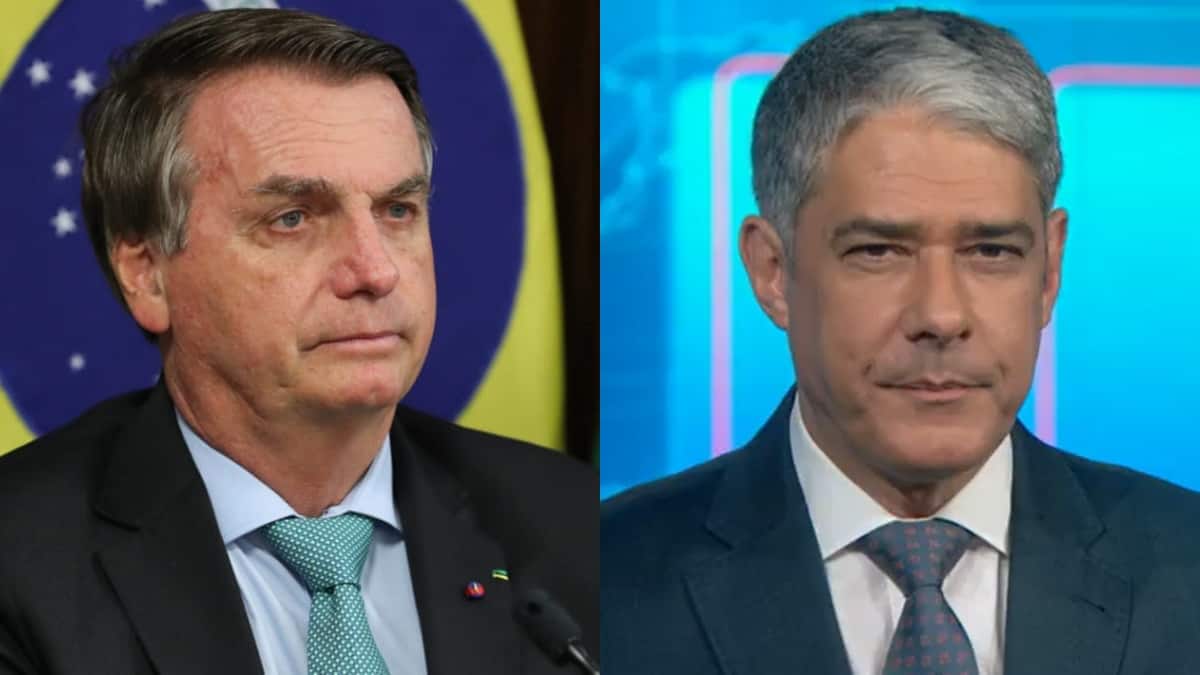 O presidente Jair Bolsonaro voltou a fazer ataques contra a Globo e o Jornal Nacional (Foto: Marcos Corrêa/PR e Reprodução/TV Globo)