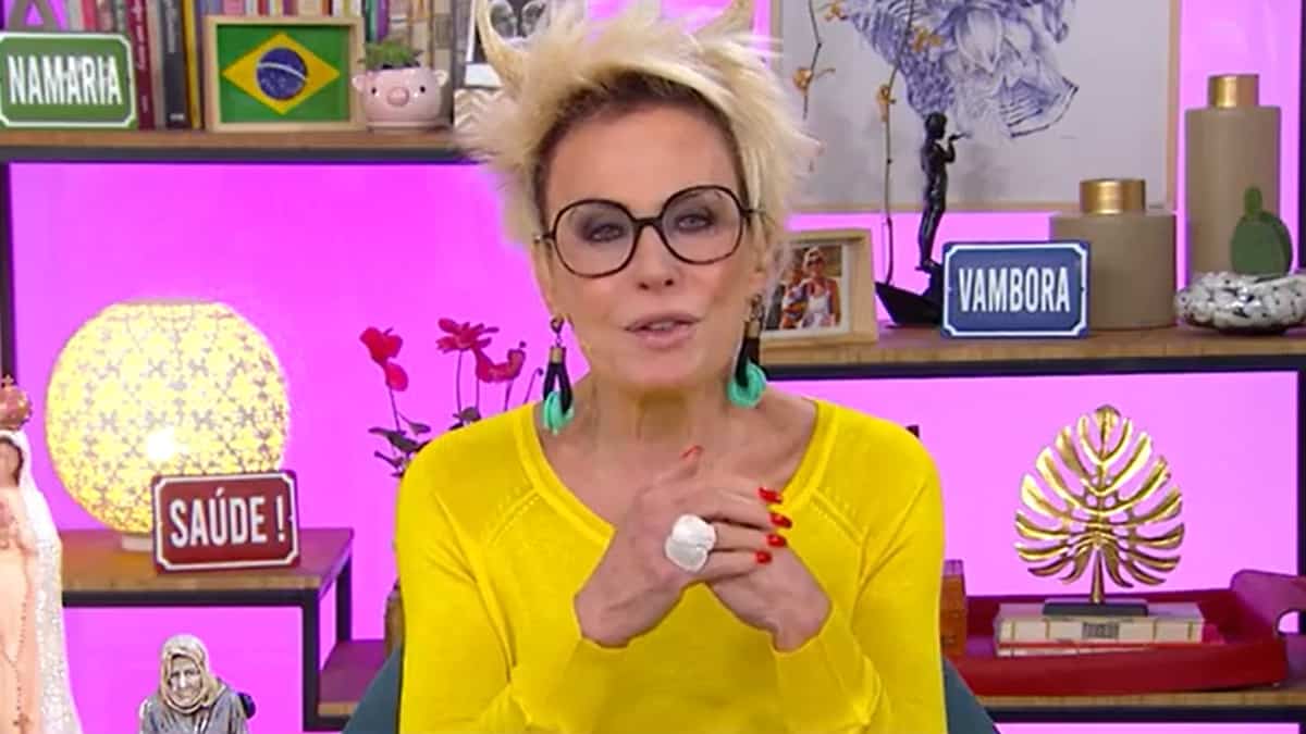 Ana Maria Braga anunciou o nascimento do quarto neto durante o Mais Você (Foto: Reprodução/TV Globo)