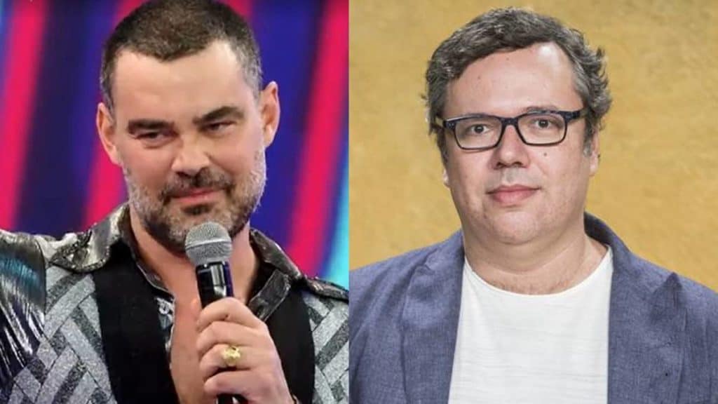 Carmo Dalla Vecchia e João Emanuel Carneiro (Reprodução/ TV Globo)