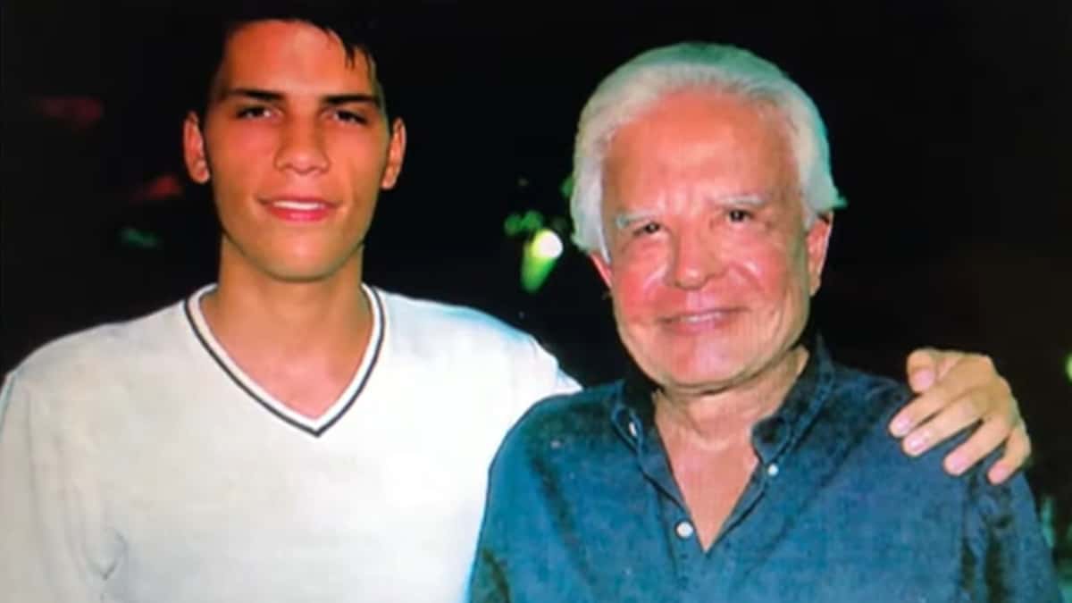 Roger Felipe Moreira e Cid Moreira; filho adotivo deserdado reclama na Justiça (Foto: Reprodução/Record)