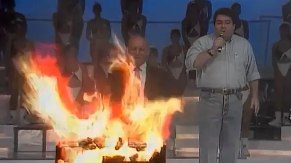 Faustão e a churrasqueira elétrica - 1994