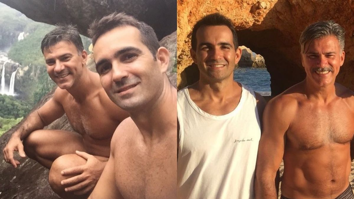Leonardo Vieira celebra 14 anos de namoro com Leandro Fonseca