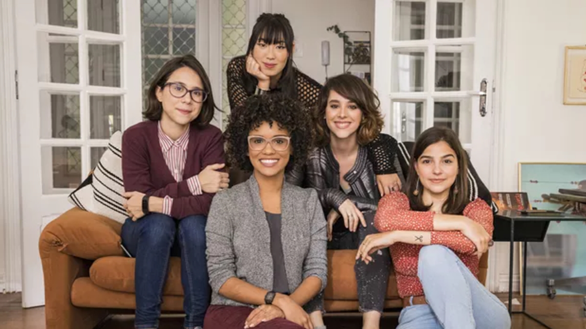 Daphne Bozaski, Heslaine Vieira, Ana Hikari, Manoela Aliperti e Gabriela Medvedovski, As Five (Foto: Victor Pollak/TV Globo)