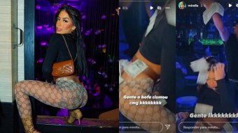 MC Mirella recebeu chuva de dinheiro em boate (Reprodução/Instagram)