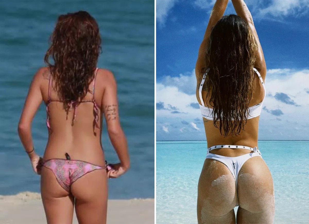 Mariana Goldfarb mostra antes e depois do bumbum (Foto: Reprodução/Instagram)