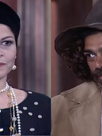 Marcela (Drica Moraes) e Petruchio (Eduardo Moscovis) em cena de O Cravo e a Rosa (Foto: Reprodução/TV Globo)