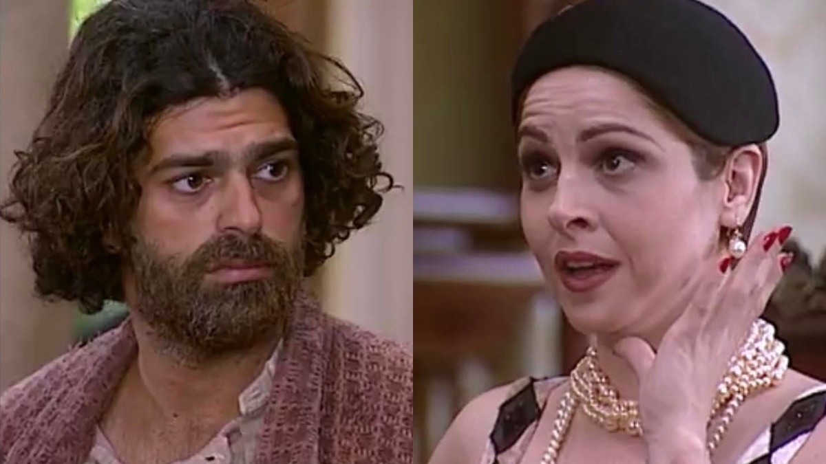 Petruchio (Eduardo Moscovis) revolta Marcela (Drica Moraes) após rejeitá-la em O Cravo e a Rosa (Foto: Reprodução/TV Globo)