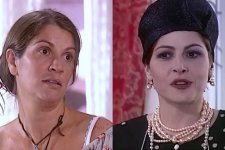 Joana (Tássia Camargo) faz Marcela (Drica Moraes) de trouxa em O Cravo e a Rosa (Foto: Reprodução/TV Globo)