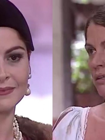 Marcela (Drica Moraes) deixa Joana (Tássia Camargo) humilhada em O Cravo e a Rosa (Foto: Reprodução/TV Globo)