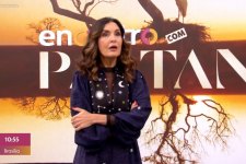 Fátima Bernardes ficou chocada com reação de mulher na plateia do Encontro (Foto: Reprodução/TV Globo)