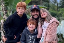 Pedro Scooby com filhos, Dom, Bem e Liz (Reprodução/Instagram)