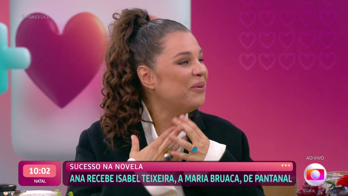 Isabel Teixeira durante o Mais Você (Reprodução/TVGlobo)