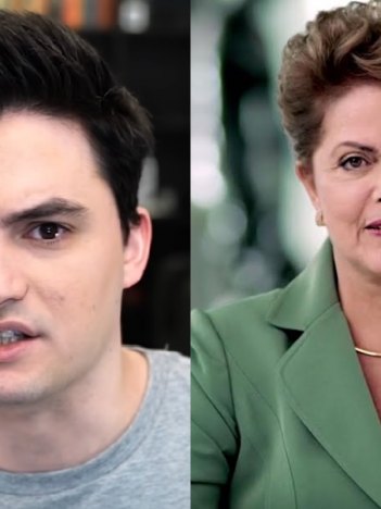 Felipe Neto encontrou com Dilma em evento do PT (Reprodução/Youtube)