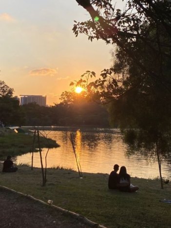 Pôr do sol no Parque Ibirapuera