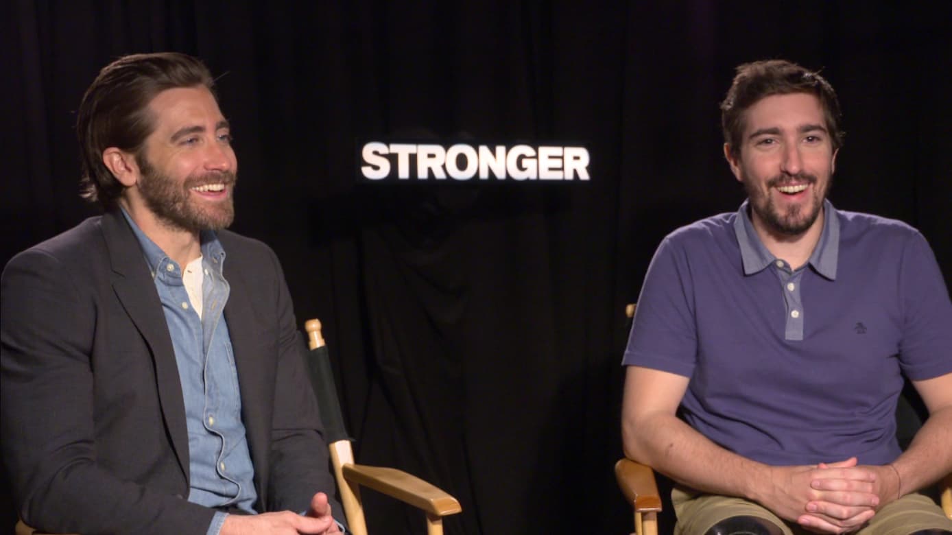 Jake Gyllenhaal e Jeff Bauman em entrevista do filme O Que Te Faz Mais Forte