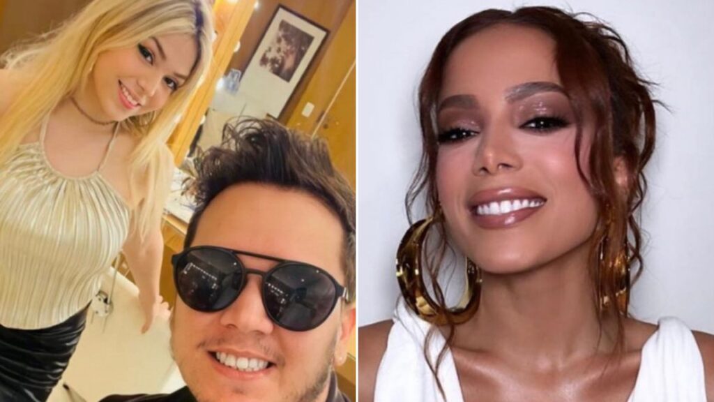 Pai de Melody alfineta Anitta após cantora perder o Grammy Belinho, Melody e Anitta