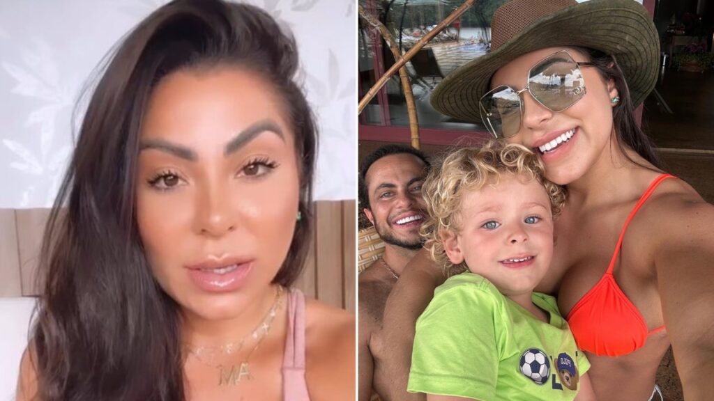 Andressa explica como irá contar sobre transição de Thammy ao filho Andressa Ferreira, Bento e Thammy Miranda