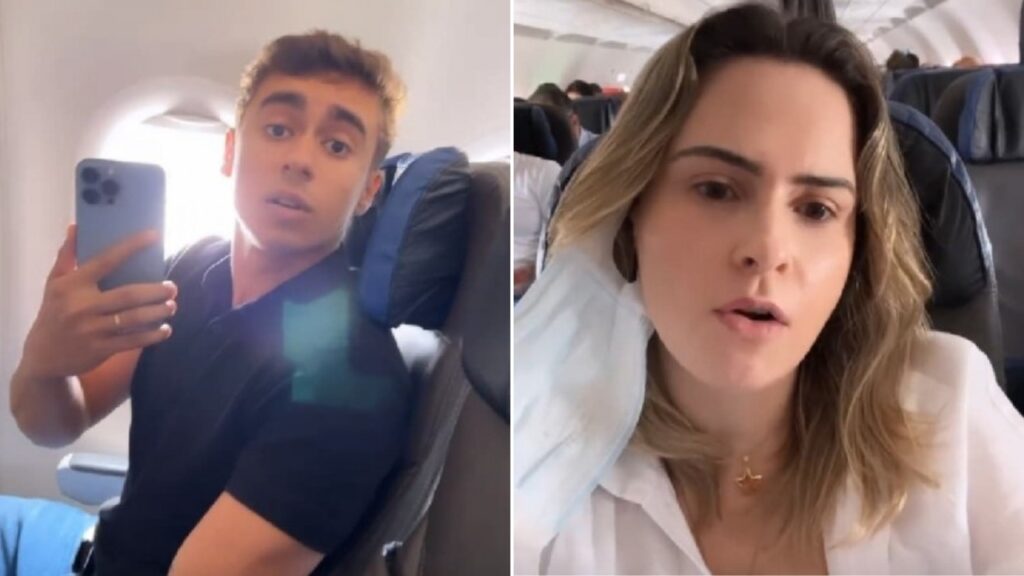 Nikolas Ferreira anuncia processo contra Ana Paula Renault após barraco em avião Nikolas Ferreira e Ana Paula Renault