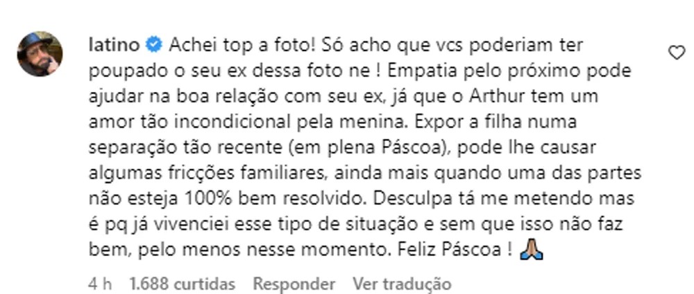 Latino e Maíra Cardi batem boca na web e envolvem Kelly Key 2 Latino critica Maíra Cardi