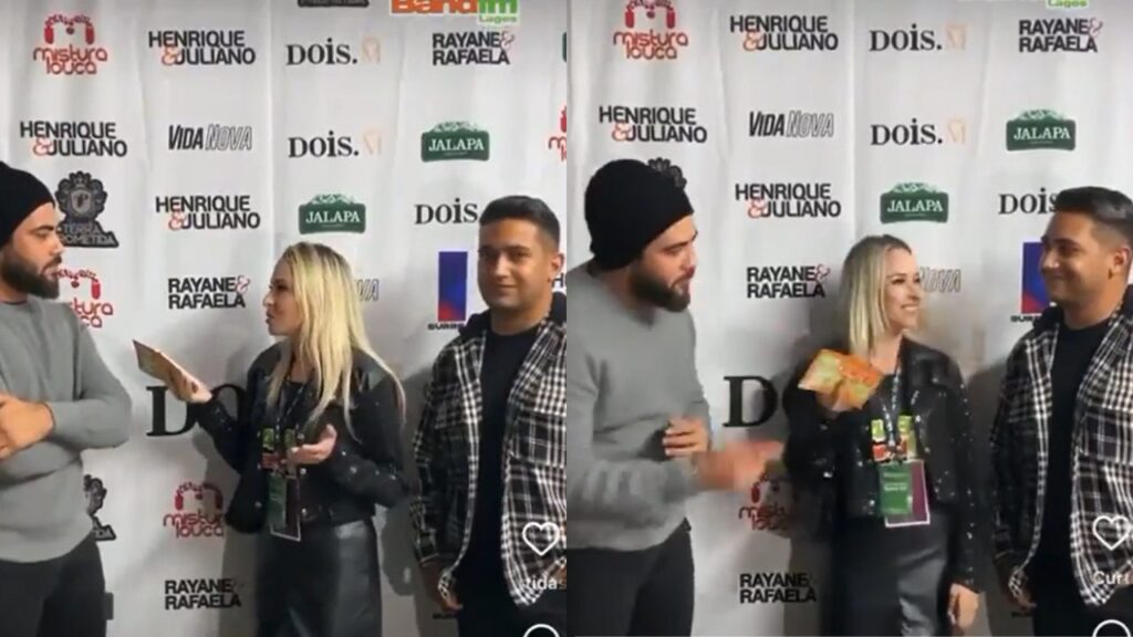 Jessica Vitoria com Henrique e Juliano