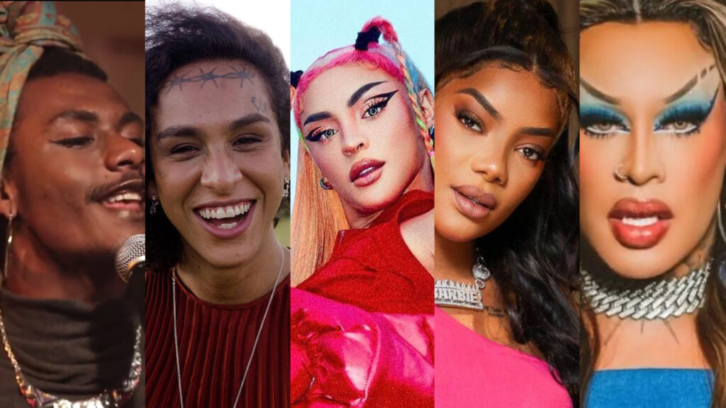 Dia Internacional do Orgulho LGBTQIA+: conheça 5 ícones atuais da comunidade no Brasil Liniker, Linn da Quebrada, Pabllo Vittar, Ludmilla e Gloria Groove