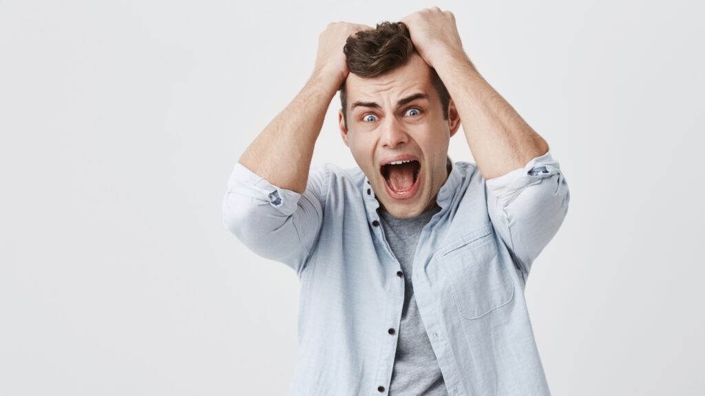 ESTES signos estão se sentindo mais estressados em julho Homem estressado