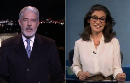 William Bonner homenageia Renata Vasconcellos no ao vivo William Bonner homenageia Renata Vasconcellos no ao vivo