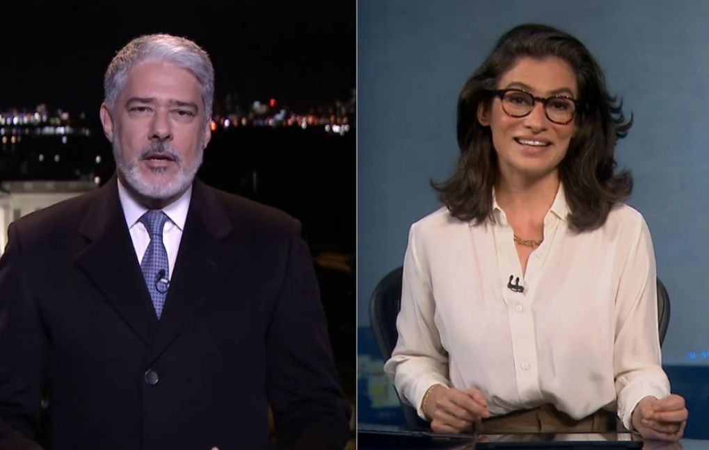 William Bonner homenageia Renata Vasconcellos no ao vivo William Bonner homenageia Renata Vasconcellos no ao vivo