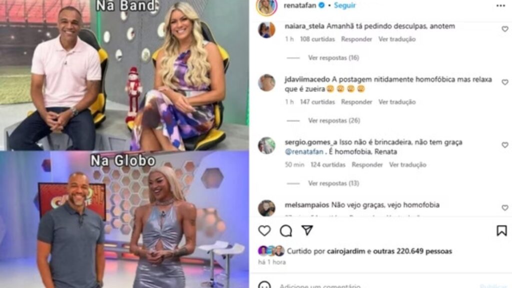 Renata Fan faz piada com Pabllo Vittar e Denílson e é acusada de homofobia