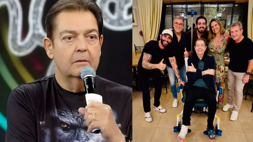 Faustão aparece com pé enfaixado e tem estado de saúde atualizado Faustão aparece com pé enfaixado e tem estado de saúde atualizado