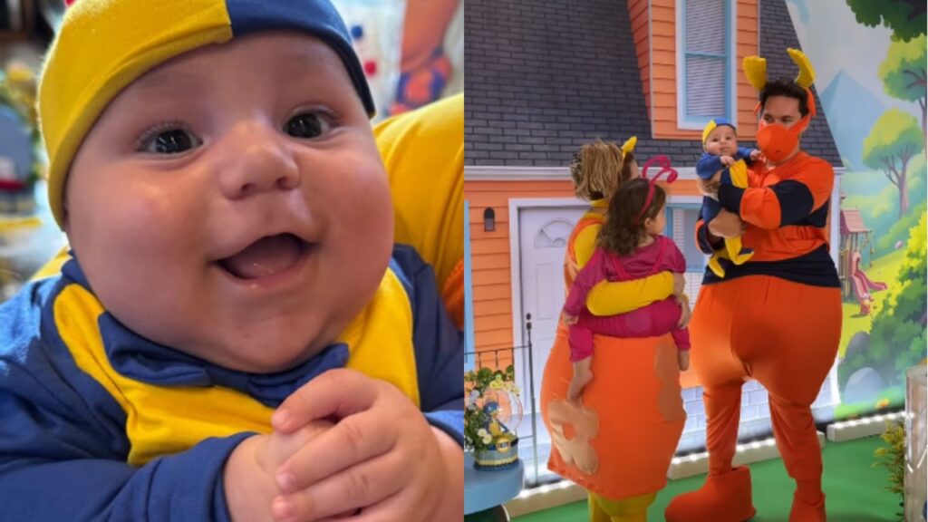 Viih Tube e Eliezer comemoram 3 meses de Ravi com festa de Backyardigans Viih Tube e Eliezer comemoram 3 meses de Ravi com festa de Backyardigans