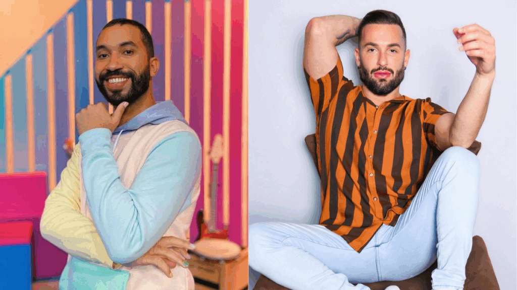Novo romance? Gil do Vigor e Diego Hypolito chamam atenção em teatro