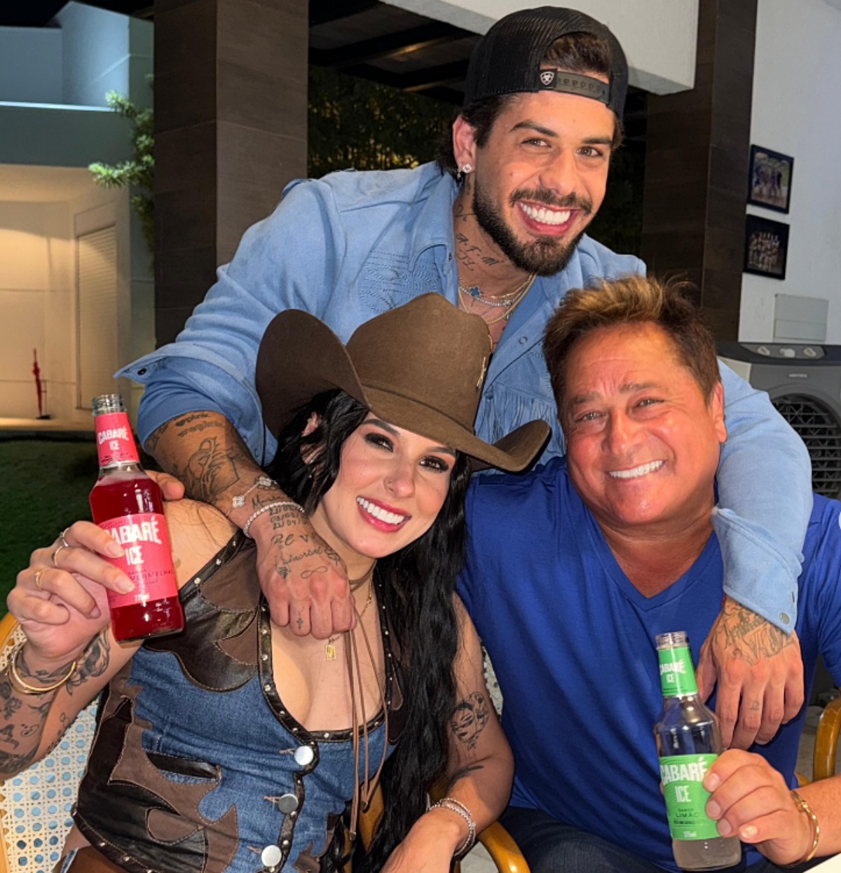 Ana Castela e Zé Felipe aparecem com Leonardo e fãs reagem: 'nora' 1 as