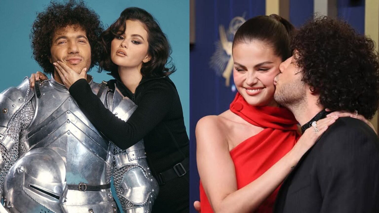 Quem é Benny Blanco, marido de Selena Gomez e produtor musical Selena Gomez e Benny Blanco em fotos lado a lado, em ensaio e evento público