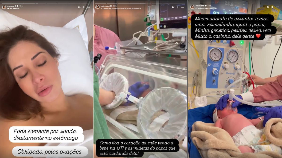 Maíra Cardi desabafa após filha recém-nascida ser internada na UTI 1 Maíra Cardi desabafa após filha recém-nascida ser internada na UTI