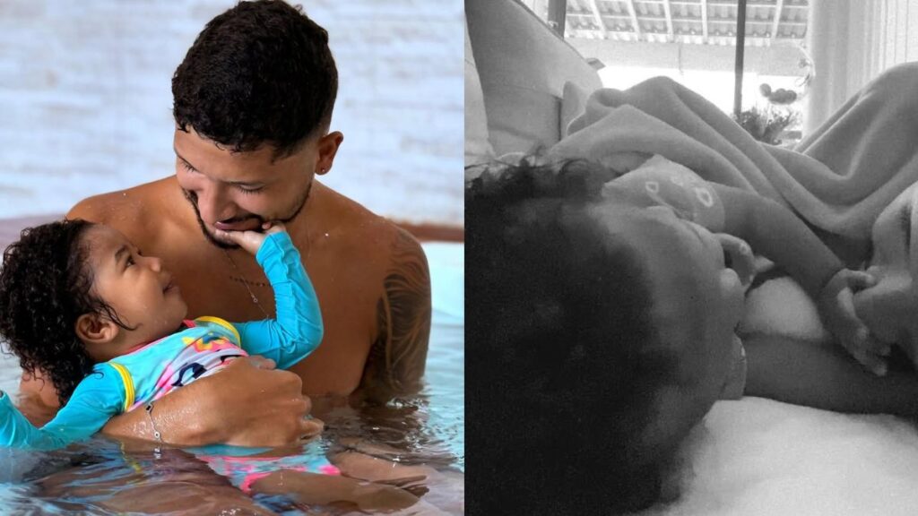 Yuri Lima surge com a filha Nala e desabafa: “Hoje me peguei com mais saudade”