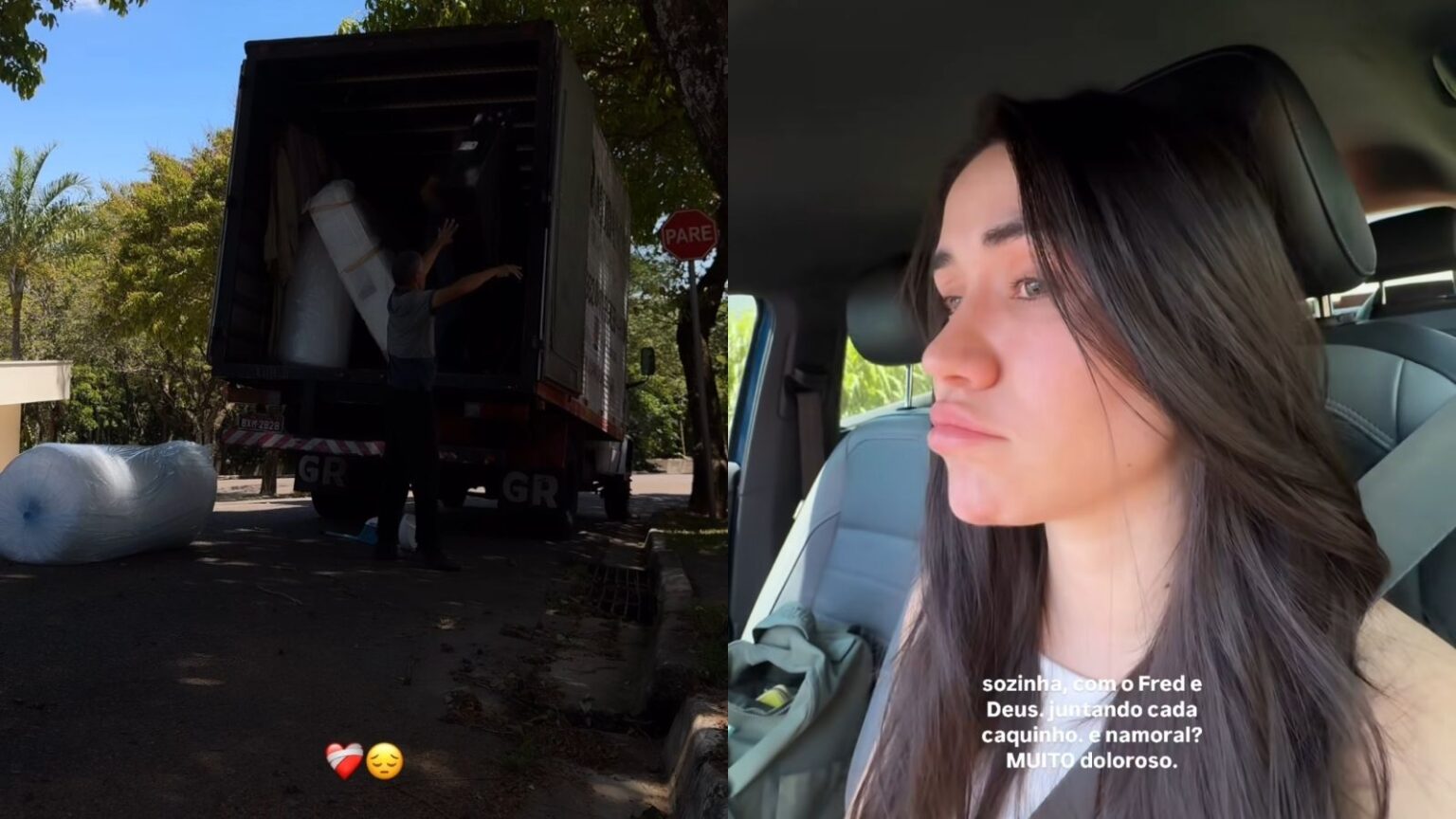 Maria Venture aparece emocionada em vídeo publicado nas redes sociais, mostrando o processo de mudança de casa após o fim do noivado com Yasmin Santos.