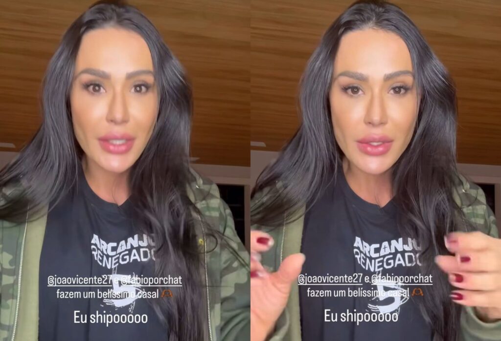 Gracyanne Barbosa aparece em vídeo nos stories comentando rumores e brinca sobre João Vicente e Fábio Porchat