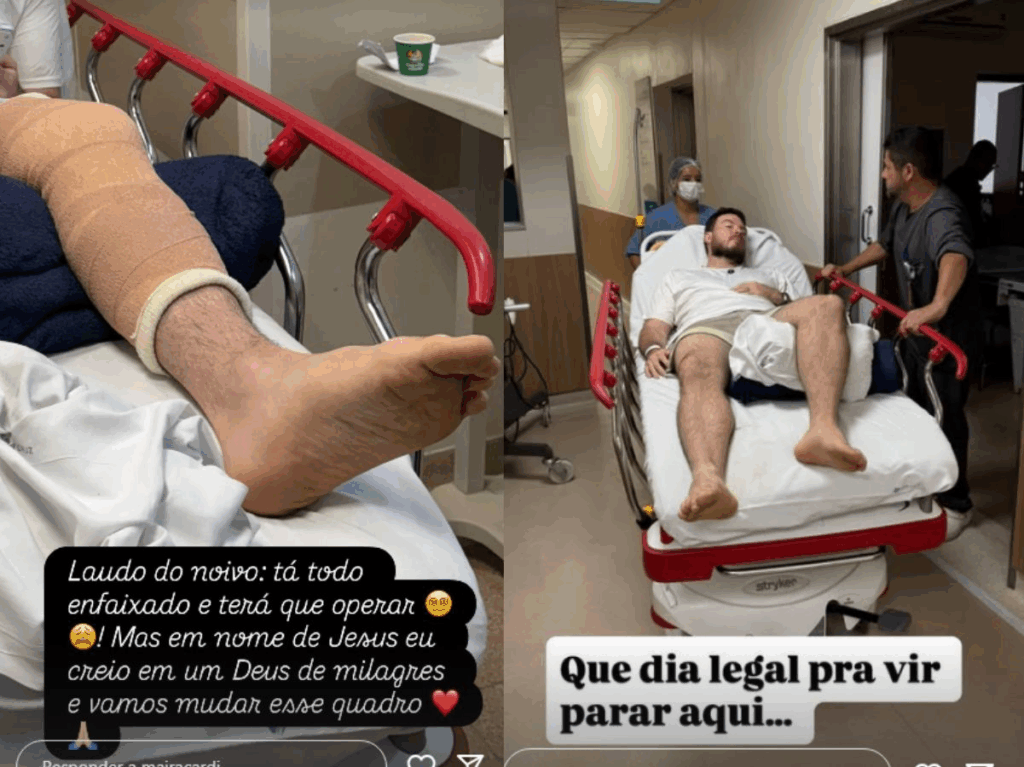 Thiago Nigro sofre lesão e é internado durante renovação de votos com Maíra Cardi 1 Thiago Nigro sofre lesão é internado durante renovação de votos com Maíra Cardi