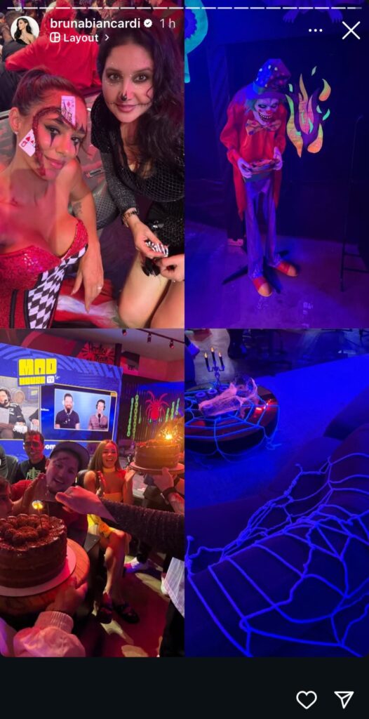 Neymar Jr. encanta fãs ao surgir fantasiado com Bruna Biancardi, Mavie e Mel em festa de Halloween 2 1000001244