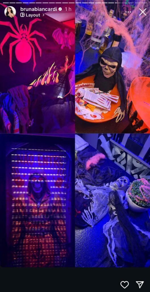 Neymar Jr. encanta fãs ao surgir fantasiado com Bruna Biancardi, Mavie e Mel em festa de Halloween 3 1000001245