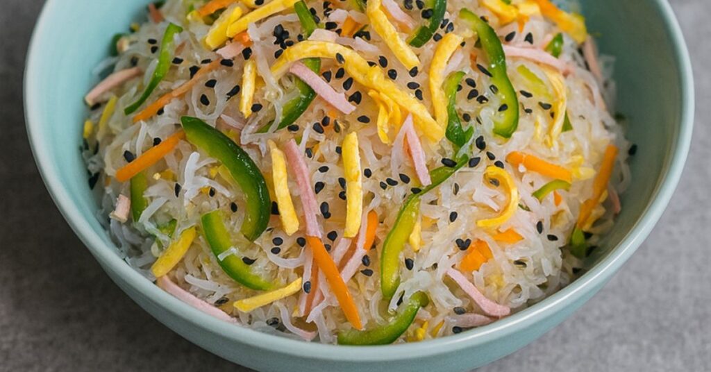 Salada de harussame que dá vontade de comer todo dia Salada de harussame que dá vontade de comer todo dia