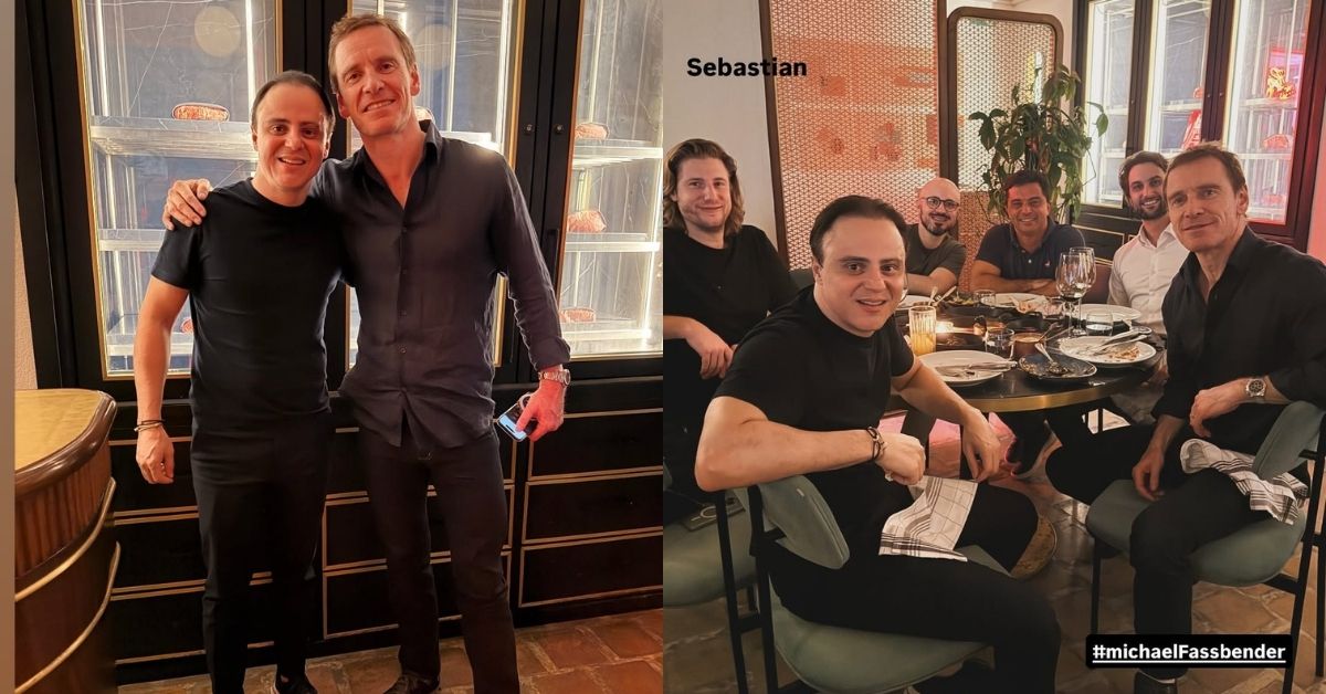 Ator de X-Men surpreende ao aparecer em jantar com Felipe Massa em SP 1 Felipe Massa e Michael Fassbender posam juntos no restaurante Beefbar em São Paulo, além de aparecerem em mesa com amigos durante o jantar.