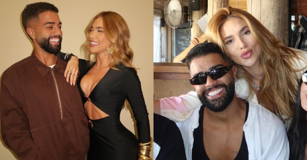 ‘Ela me apoiou’: Hebert Gomes comenta saída da equipe de Virginia Fonseca Virginia Fonseca e Hebert Gomes posam juntos em diferentes momentos