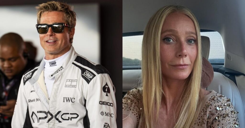 Brad Pitt e Gwyneth Paltrow em registros recentes compartilhados em eventos e redes sociais