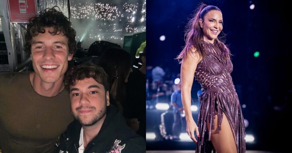 Influenciador engana Shawn Mendes e garante selfie dizendo ser sobrinho de Ivete Sangalo; veja