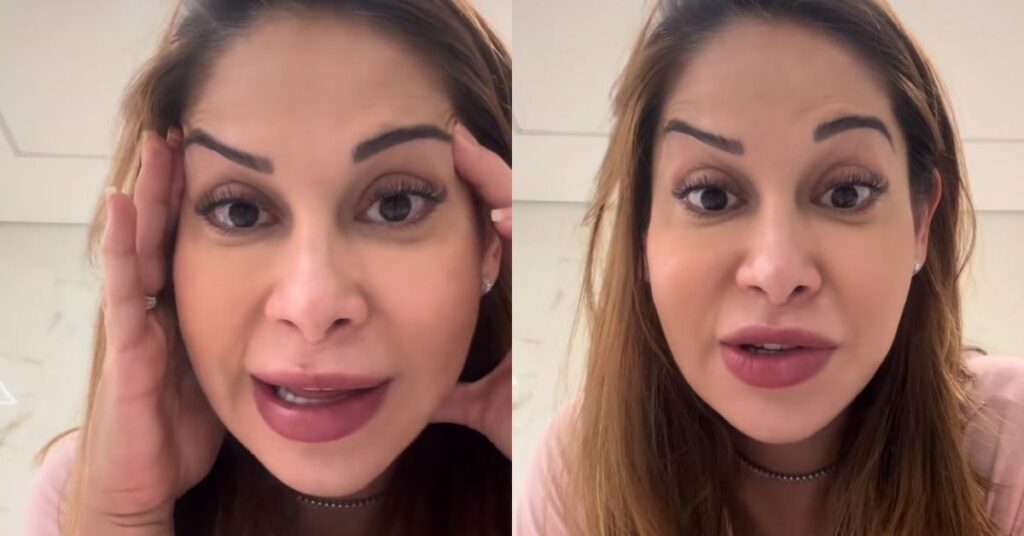 Maíra Cardi expõe erro no botox e emoção ao falar da filha; veja Maíra Cardi mostra sobrancelhas assimétricas após aplicação de botox em vídeo publicado no TikTok
